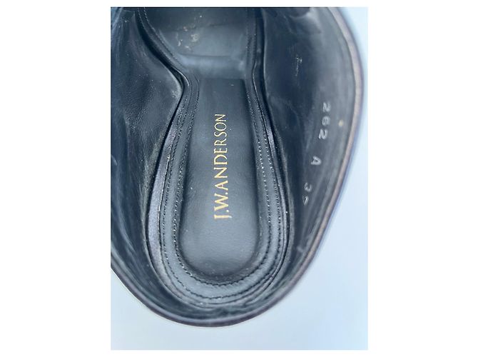 JW Anderson Sandali con tacco J.W. Anderson in pelle nera Nero - vista 7