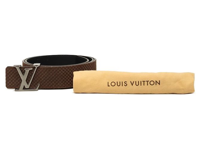 Louis Vuitton Micro Damier Ceinture LV Initial Belt Marrone - vista 10