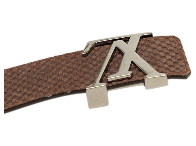 Louis Vuitton Micro Damier Ceinture LV Initial Belt Marrone - vista 4