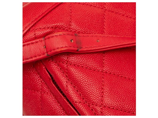 Zaino Chanel CC Filigree Matelassé Coco Mark Rosso - vista 4