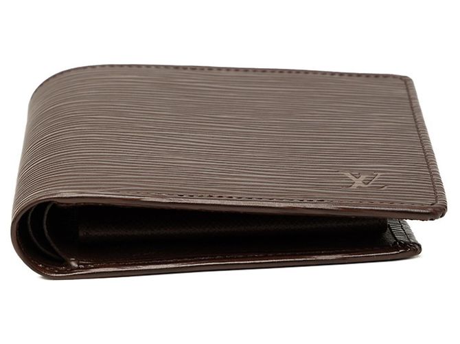 Louis Vuitton Epi Portefeuille Marco Bi-fold Wallet Marrone - vista 3