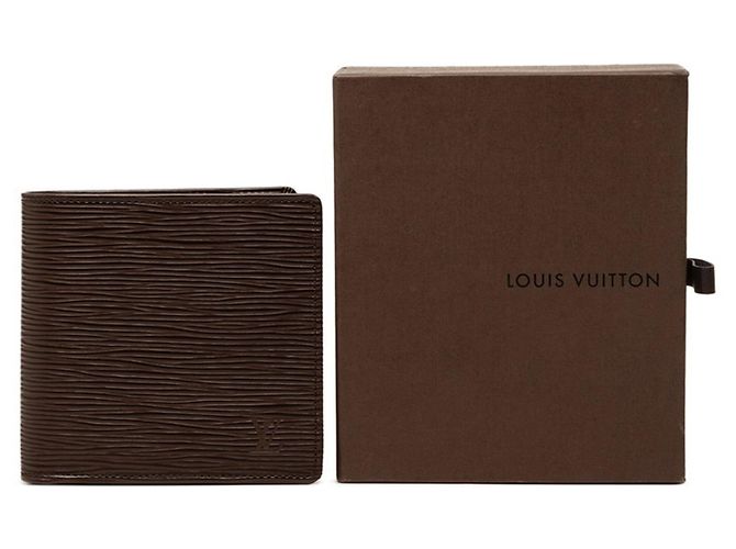 Louis Vuitton Epi Portefeuille Marco Bi-fold Wallet Marrone - vista 7