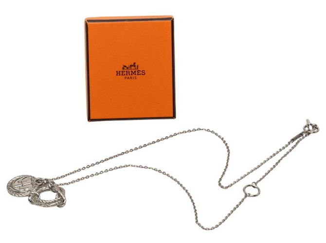 Hermès Colar Hermes Silver Cordage Rope Prata - vista 8