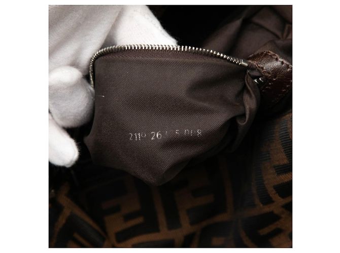 Borsa Fendi Zucca monospalla Marrone Nero - vista 6