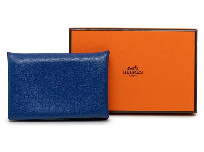 Hermès Hermes Calvi Visitenkartenetui Blau - Ansicht 8
