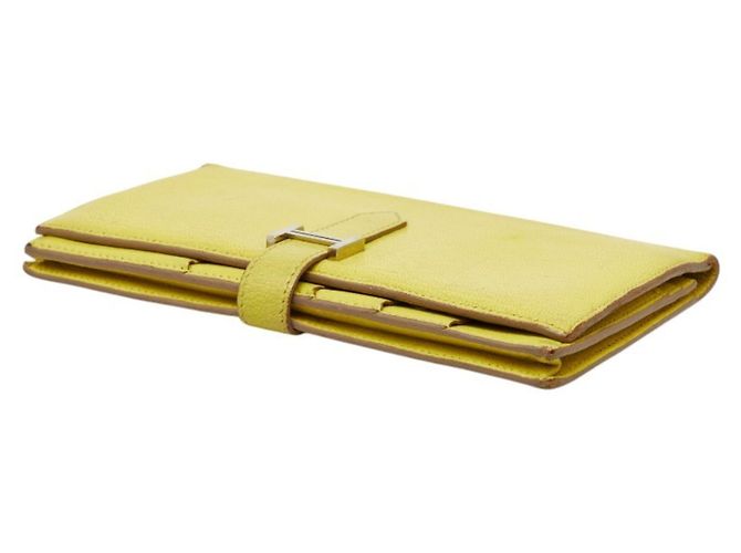 Hermès Cartera larga bi-fold Hermes Bearn Soufflé Dorado - vista 4