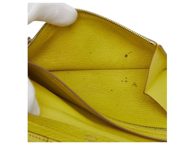 Hermès Cartera larga bi-fold Hermes Bearn Soufflé Dorado - vista 7