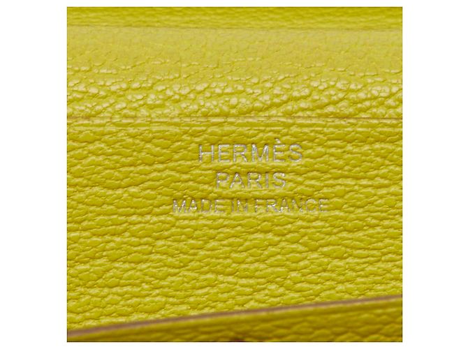 Hermès Cartera larga bi-fold Hermes Bearn Soufflé Dorado - vista 8