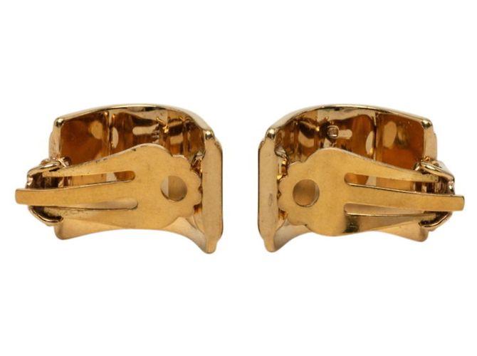 Hermès Brincos de pressão Cloisonné em esmalte dourado e roxo Hermes - vista 2
