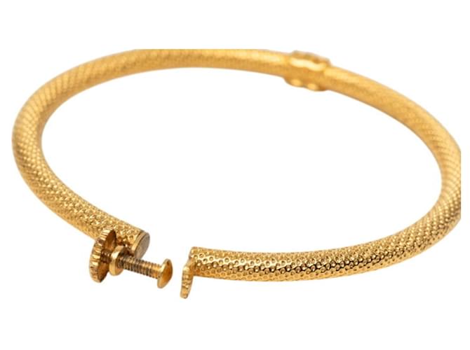Orecchini a clip vintage Chanel Coco Mark D'oro - vista 3