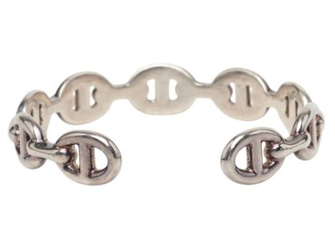 Bracciale Hermès Chaine d'Ancre Enchainée ST in argento - vista 3