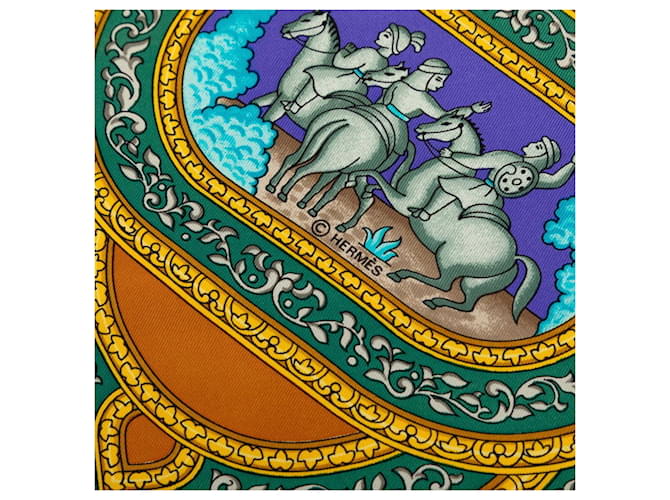 Hermès Hermes Qalamdan Blue Seidentuch Blau - Ansicht 3