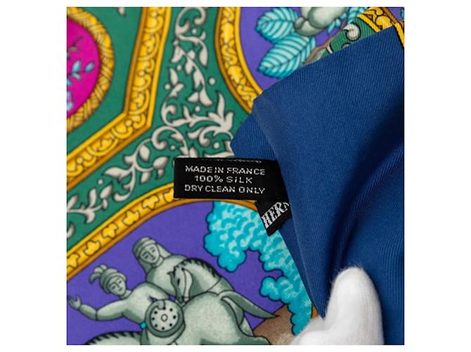Hermès Hermes Qalamdan Blue Seidentuch Blau - Ansicht 5