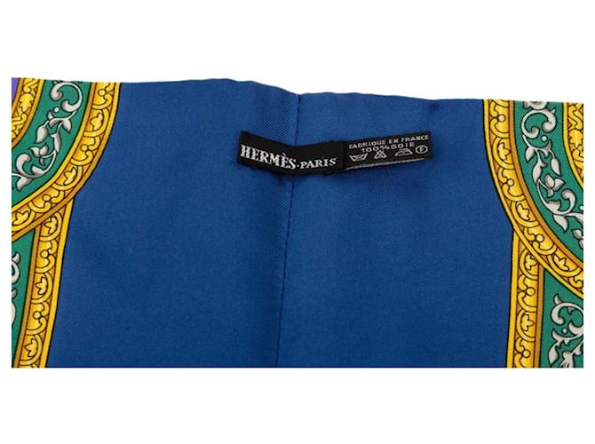 Hermès Hermes Qalamdan Blue Seidentuch Blau - Ansicht 6