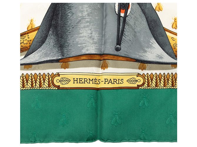 Hermès Foulard Hermes Carre 90 Napoleon Verde - vista 7
