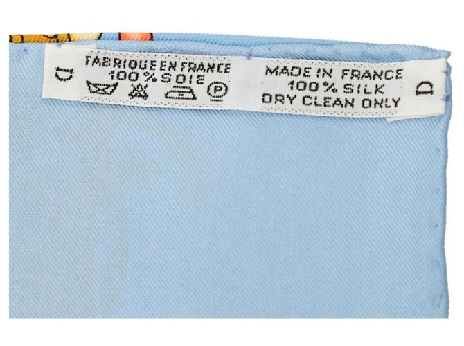 Hermès Foulard Hermes Carre 90 VOILES DE LUMIERE Blu chiaro - vista 7