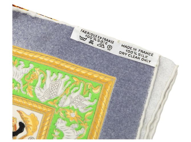 Hermès Foulard Hermes Carre 90 CHASSE EN INDE Verde - vista 7