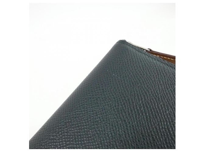 Hermès Cartera de seda Hermes Panoplie Equestre Rosa Verde - vista 3