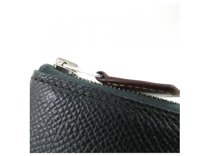 Hermès Cartera de seda Hermes Panoplie Equestre Rosa Verde - vista 5