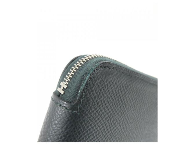 Hermès Cartera de seda Hermes Panoplie Equestre Rosa Verde - vista 6