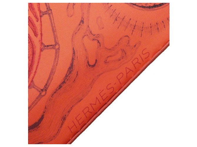 Hermès Hermes THE HORSAWARDS Seidentuch Rot - Ansicht 2