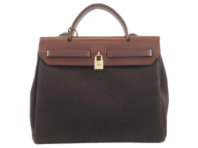 Hermès Borsa Hermes Herbag PM Marrone - vista 2
