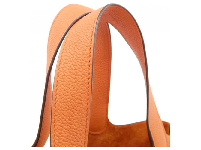 Hermès Borsa Hermes Picotin Lock MM Arancione - vista 5
