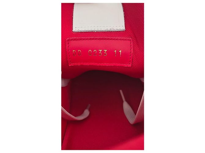 Sneakers Louis Vuitton LV Trainer White Red Bianco Rosso - vista 9