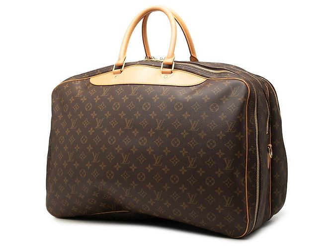Borsa Boston Louis Vuitton Monogram Alizé Trois Poche Marrone Monogramma - vista 2