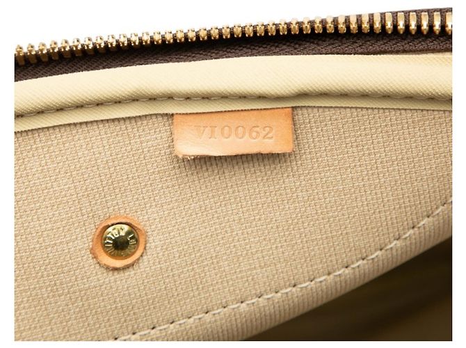 Borsa Boston Louis Vuitton Monogram Alizé Trois Poche Marrone Monogramma - vista 7
