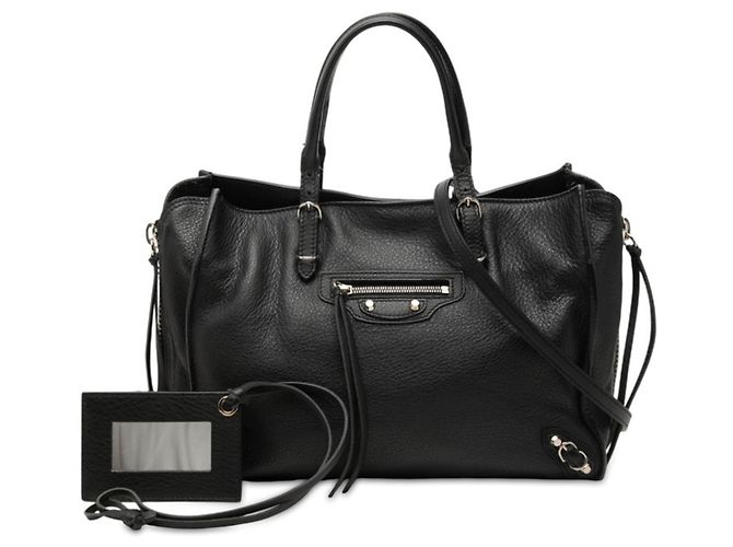 Borsa Balenciaga Paper A6 Nero - vista 8