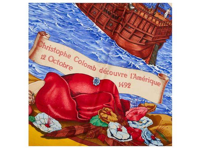 Hermès Hermes Carre 90 Christophe Colomb Schal Mehrfarben - Ansicht 2