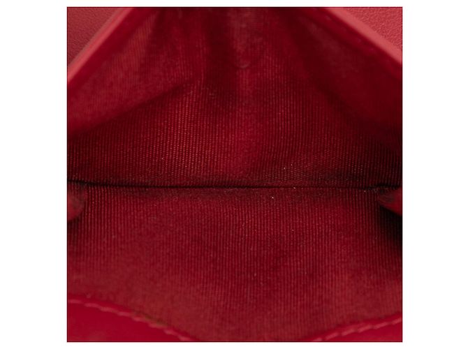 Cartera tri-fold Chanel 19 Dixneuf Coco Mark Negro Roja - vista 4