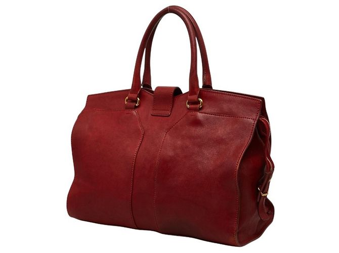 Borsa Saint Laurent Y-Line Cabas Chic Rosso - vista 2