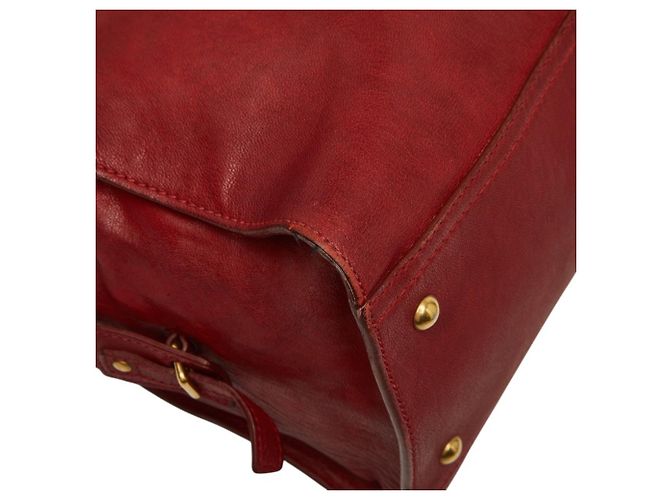 Borsa Saint Laurent Y-Line Cabas Chic Rosso - vista 5