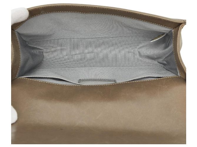 Borsa a tracolla Chanel Coco Mark Matelassé Boy 25 Medium con catena Verde Cachi - vista 8