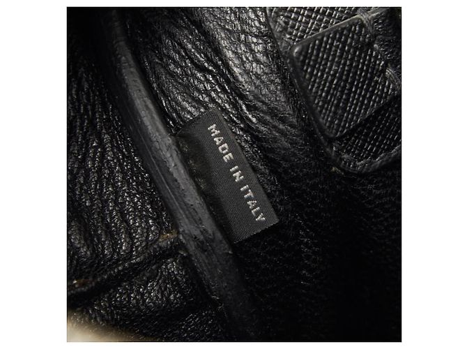 Borsa a tracolla Prada in pelle Saffiano nera Nero - vista 11