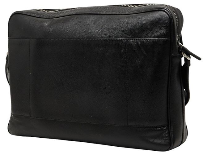 Borsa a tracolla Prada in pelle Saffiano nera Nero - vista 2