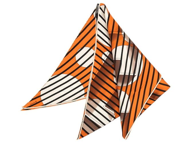 Hermès Hermes Pointou H Logo Schal Muffler Mehrfarben Orange - Ansicht 2
