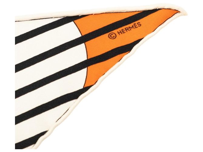 Hermès Hermes Pointou H Logo Schal Muffler Mehrfarben Orange - Ansicht 6