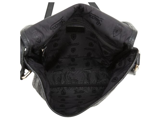 Borsa a tracolla Gucci Guccissima in pelle nera Nero - vista 12