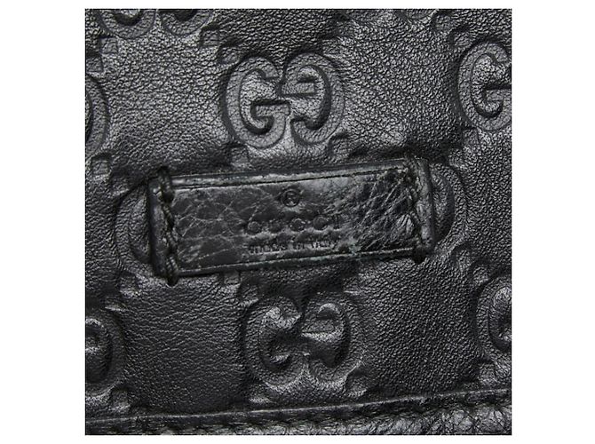 Borsa a tracolla Gucci Guccissima in pelle nera Nero - vista 13