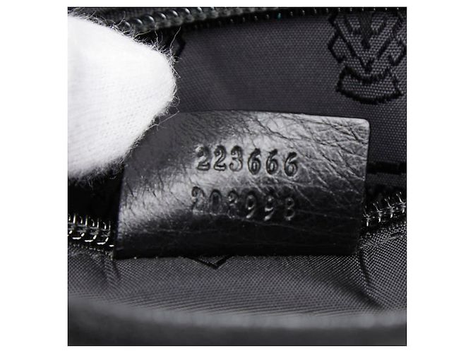 Borsa a tracolla Gucci Guccissima in pelle nera Nero - vista 15