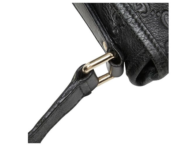 Borsa a tracolla Gucci Guccissima in pelle nera Nero - vista 5