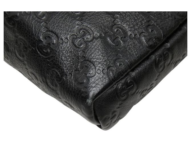 Borsa a tracolla Gucci Guccissima in pelle nera Nero - vista 7
