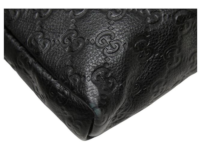 Borsa a tracolla Gucci Guccissima in pelle nera Nero - vista 8