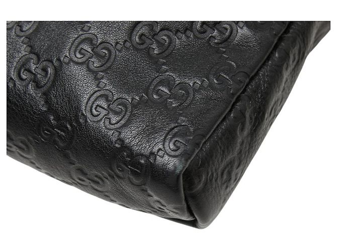 Borsa a tracolla Gucci Guccissima in pelle nera Nero - vista 9