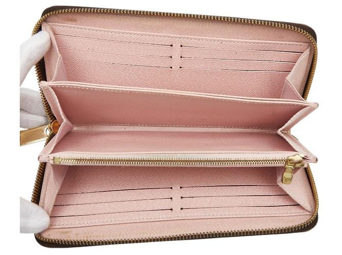 Louis Vuitton Monogram Zippy Wallet M41894 Marrone Rosa - vista 6