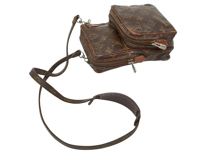 Borsa a tracolla Louis Vuitton Monogram Mini Amazon Marrone - vista 4