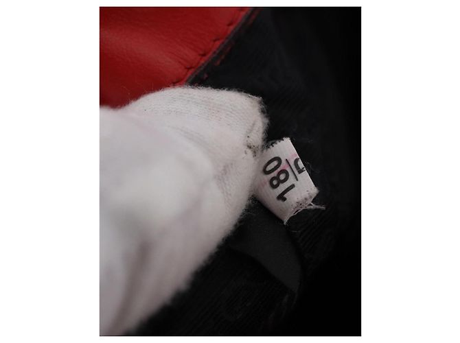 Prada Bucket bag con tasche e coulisse in vitello morbido Small Rosso - vista 6
